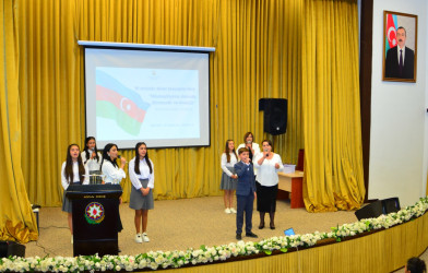 Ağstafada 20 Sentyabr – Dövlət Suverenliyi Günü münasibəti ilə “Müstəqilliyimiz əbədidir, daimidir, dönməzdir” mövzusunda ümumrayon tədbiri keçirilib