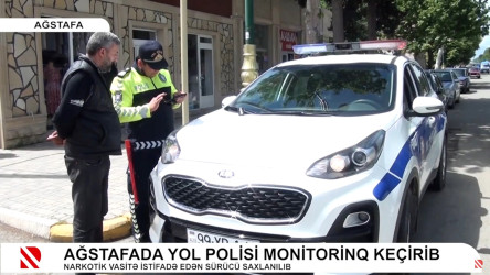 Ağstafada yol polisi monitorinq keçirib