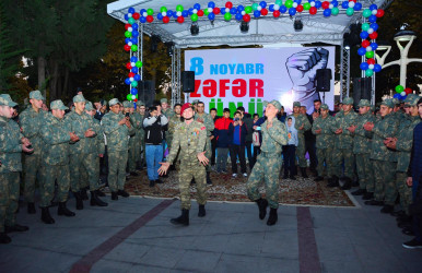 Ağstafada 8 Noyabr - Zəfər Günü münasibəti ilə möhtəşəm bayram konserti təşkil olunub