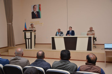 Ağstafada dinc və müharibə dövrlərində Fövqəladə hallarda davranış qaydaları mövzusunda maarifləndirici tədbir keçirilmişdir
