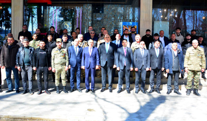 Ağstafada Novruz bayramı ərəfəsində növbəti görüş qazilər və müharibə veteranları ilə keçirilib