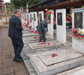 Ağstafada şəhidlərimizin məzarları ziyarət olunub, ailə üzvlərinə baş çəkilib