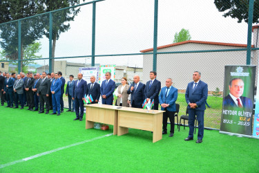 Ümummilli Lider Heydər Əliyevin anadan olmasının 102 -ci ildönümünə  həsr olunmuş Ağstafanın yerli bələdiyyə komandaları arasında minifutbol  turnirinə start verilib