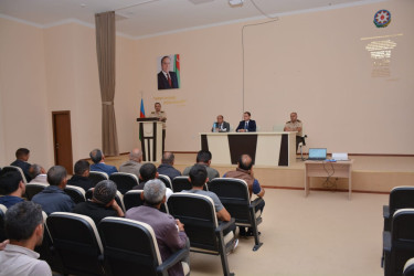 Ağstafada dinc və müharibə dövrlərində Fövqəladə hallarda davranış qaydaları mövzusunda maarifləndirici tədbir keçirilmişdir