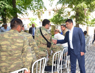 Ağstafa RİH başçısı Seymur Orucov Vətən  müharibəsi iştirakçıları, Qazilərlə görüşüb