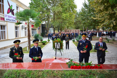 27 Sentyabr – Anım Günündə Ağstafada Şəhidlər Memorial Abidə Kompleksi ziyarət olunub