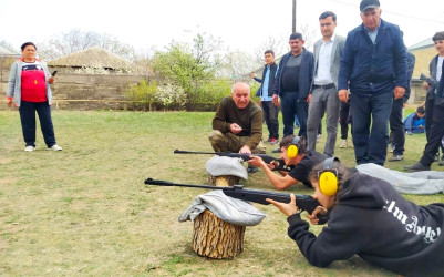 “Şahin” hərbi-idman oyununun Ağstafa rayon birincilyi keçirilib