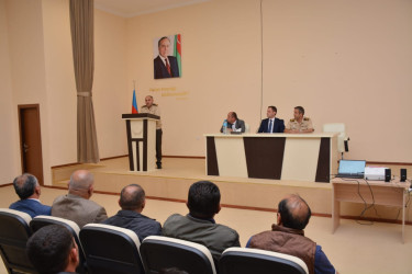 Ağstafada dinc və müharibə dövrlərində Fövqəladə hallarda davranış qaydaları mövzusunda maarifləndirici tədbir keçirilmişdir