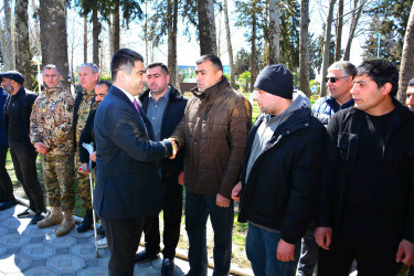 Ağstafada Novruz bayramı ərəfəsində növbəti görüş qazilər və müharibə veteranları ilə keçirilib