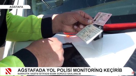 Ağstafada yol polisi monitorinq keçirib