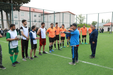 Ümummilli Lider Heydər Əliyevin anadan olmasının 102 -ci ildönümünə  həsr olunmuş Ağstafanın yerli bələdiyyə komandaları arasında minifutbol  turnirinə start verilib