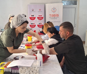 Heydər Əliyev Fondunun “Talassemiyasız həyat naminə” proqramı çərçivəsində Ağstafada növbəti könüllü qanvermə aksiyası keçirilib