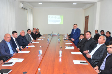 Ağstafada “Su təsərrüfatlarının idarə edilməsində bələdiyyələrin rolunun artırılması və Sudan İstifadəedənlər Birliklərinin (SİB) fəaliyyətinin təkmilləşdirilməsi” mövzusunda dəyirmi masa keçirilmişdir
