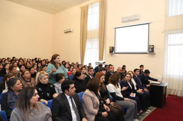 Ölkəmizdə ənənəvi “Gender əsaslı zorakılığa qarşı 16 günlük fəallıq” kampaniyası çərçivəsində Ağstafada “Hər Fərd, Bərabər Hüquq” mövzusunda maarifləndirici tədbir keçirilib