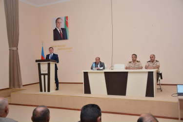 Ağstafada dinc və müharibə dövrlərində Fövqəladə hallarda davranış qaydaları mövzusunda maarifləndirici tədbir keçirilmişdir