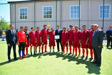 Ağstafada Ümummilli Lider Heydər Əliyevin 102-ci ildönümünə həsr olunmuş yerli bələdiyyə komandaları arasındakı minifutbol üzrə xatirə turnirinin final oyunu keçirilib, qaliblər təltif olunublar