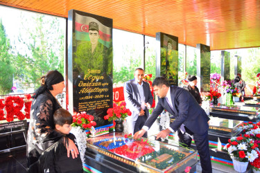 Ölkəmizin azadlığı və suverenliyi uğrunda canından keçən Vətən övladlarının əziz xatirəsi Ağstafada dərin ehtiramla yad olunur