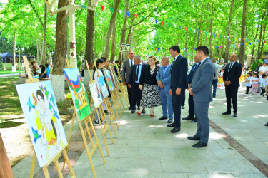 Ağstafada “Fırçaların dili ilə Bütöv Azərbaycan” mövzusunda rəsm sərgisi təşkil olunub