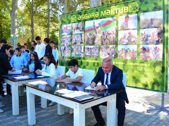 Ağstafada növbəti dəfə “Əsgərə Məktub” layihəsi çərçivəsində mərd əsgərlərimizə məktublar ünvanlanıb