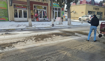 Ağstafaya yağan güclü qarla bağlı bütün zəruri təxirəsalınmaz tədbirlər icra olunur