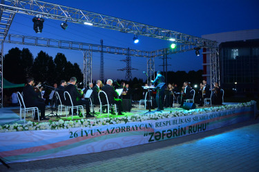 Ağstafada 26 iyun  Azərbaycan Respublikasının Silahlı Qüvvələri Günü münasibətilə bayram konserti təşkil olunub