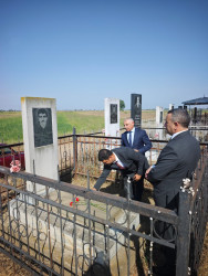 Ağstafada şəhidlərimizin məzarları ziyarət olunub, ailə üzvlərinə baş çəkilib