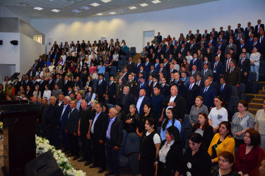 Ağstafada Ulu Öndərin 102-ci ildönümünə həsr olunmuş “Konstitusiyamızın yaranmasında Ümummilli Lider Heydər Əliyevin rolu” mövzusunda ümumrayon tədbiri keçirilib