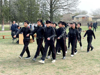 “Şahin” hərbi-idman oyununun Ağstafa rayon birincilyi keçirilib