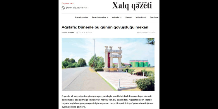 Ağstafa: Dünənlə bu günün qovuşduğu məkan