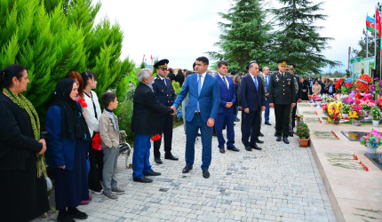 27 Sentyabr - Anım Günündə Ağstafa rayon Şəhidlər Xiyabanı ziyarət olunub