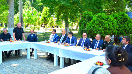 Ağstafada şəhidlərimizin ailə üzvləri ilə növbəti görüş təşkil olunub