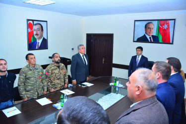 Ağstafada 8 Noyabr – Zəfər Gününə həsr olunmuş "Vətən müharibəsi Qəhrərmanları ilə bir gün" mövzusunda görüş keçirilib