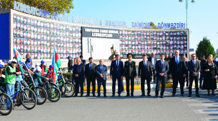8 Noyabr – Zəfər Gününün beşinci ildönümü münasibəti ilə ağstafalı yeniyetmə və gənclərin Zəfər veloyürüşü keçirilib   