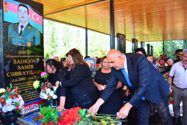 Şəhid Samir Sadıqovun şəhidliyinin 3-cü ildönümü qeyd olunub